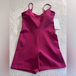 NWT Lululemon Ribbed Contoured Unitard One-Piece 6” in Magenta